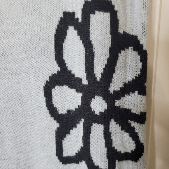 Wild Fable Women's Sleeveless Jacquard Floral Midi Sweater Dress Blue/Green Sz - Picture 7 of 10